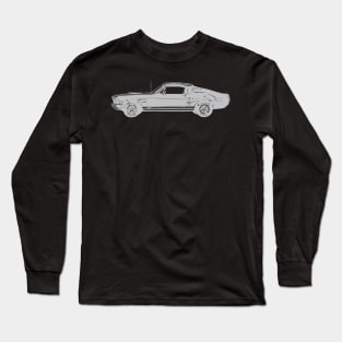 Ford Mustang GT Embossed Design Long Sleeve T-Shirt